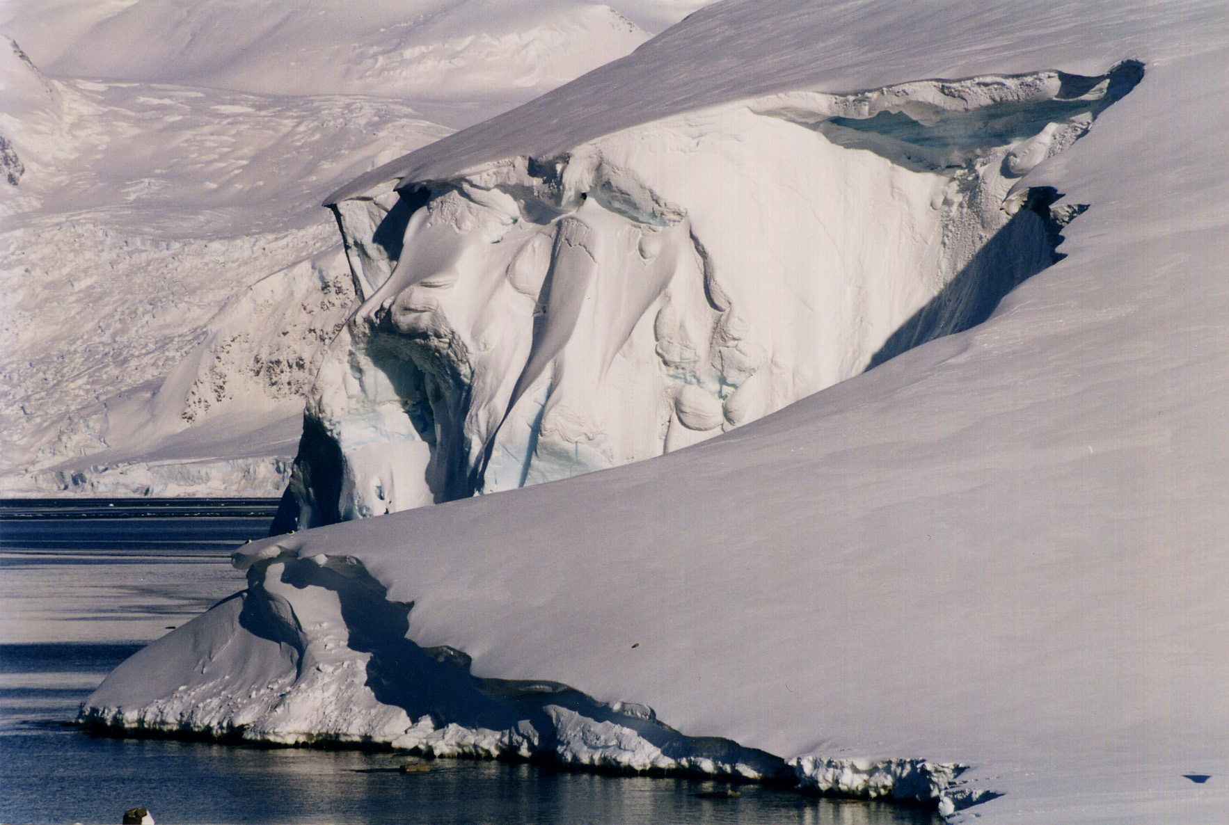 ice cliffs in Antarctica