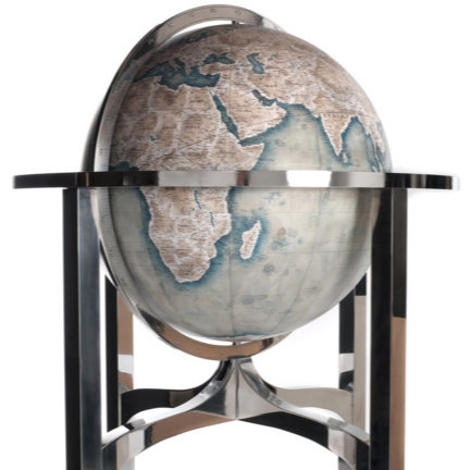 Aluminium Berlin Floor Globe from Bellerby & Co globemakers