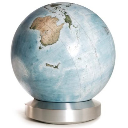 Churchill globe from Bellerby & Co globemakers with an aluminium base
