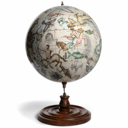 Celestial Livingstone Desk Globe from Bellerby & Co globemakers showing the constallations