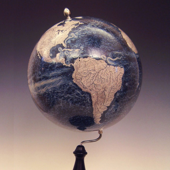 Aqua Alluvial globe from Greaves and Thomas globemakers