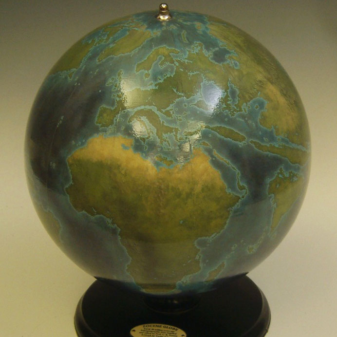 Eocene globe from Greaves and Thomas globemakers