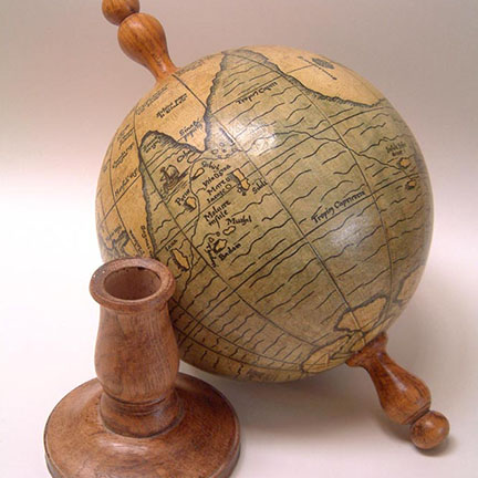 Facsimile of Magellan's small 1522 globe from Greaves and Thomas globemakers