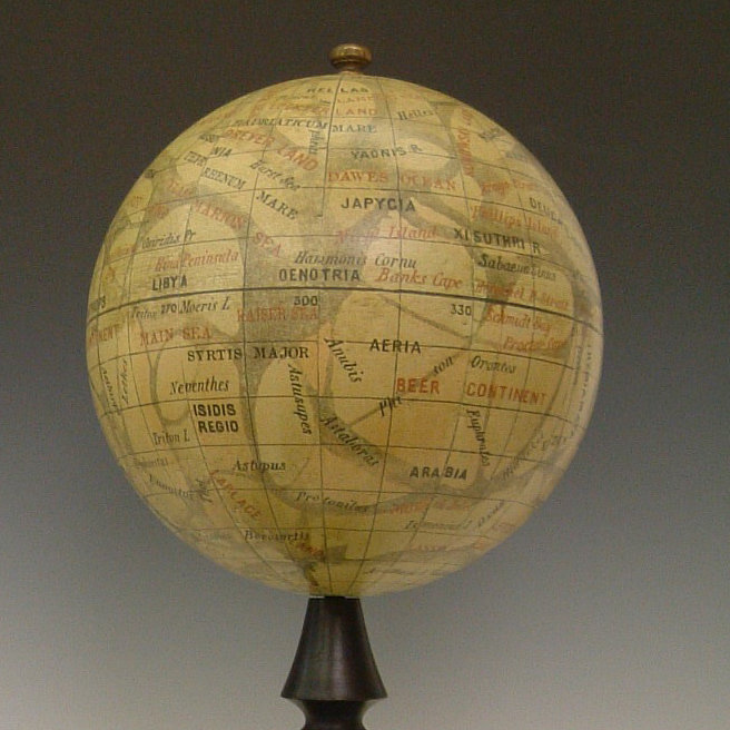 Mars globe from Greaves and Thomas globemakers